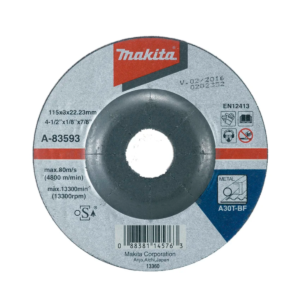 DISCO DE CORTE/DESBASTE PARA AÇO 115mm MAKITA A-83593